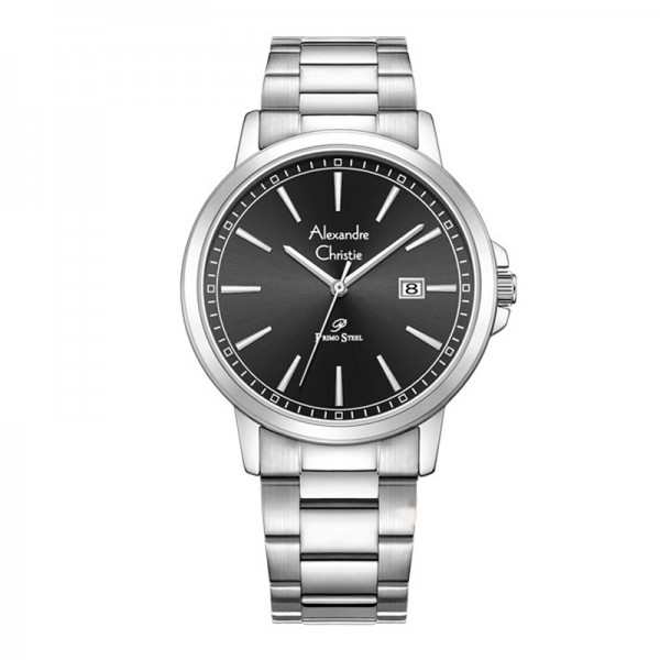 Alexandre Christie AC 1014 Silver Black Man MDBSSBA